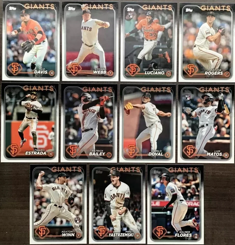 2024 Topps Series 1 San Francisco Giants Team Set 11 Cards Marco Luciano RC - Image 1 of 1