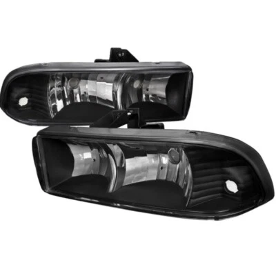 Faróis Chevy S10 1998-2004 Blazer Pickup preto esquerda+direita 98-04 com LED  - Imagem 1 de 3