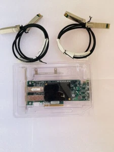 Emulex EMU-P005414 OEC11102 2-Port PCI-E 10GB/S Network Card +2PCS 1M SFP Cable - Picture 1 of 6