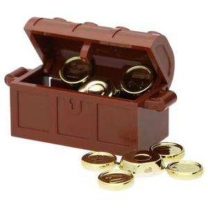 LEGO Schatztruhe + 4 LEGO Goldmünzen LEGO Zubehör LEGO Schatz LEGO Piraten - Bild 1 von 1