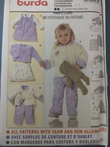 Burda 9829 Uncut Baby & Toddlers Jacket Jumper Dress Pants Skirt Top sz 9M - 3 - Picture 1 of 2