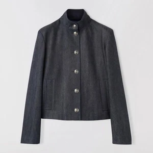 Chaqueta de mezclilla de cachemir Loro Piana Ania CashDenim azul Indaco IT 48 / XL - $3,650 - Imagen 1 de 9