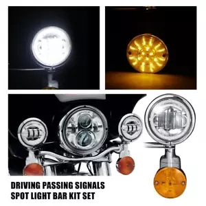 Kit de barra de luz de punto de niebla auxiliar de paso LED apto para Harley Davidson - Imagen 1 de 12