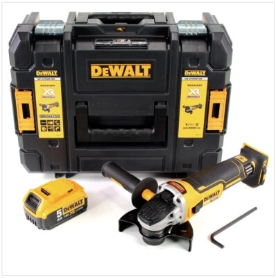 DeWalt DCG 405 NT Akku Winkelschleifer 18 V 125 mm + 1x Akku 5,0 Ah + TSTAK - Bild 1 von 4