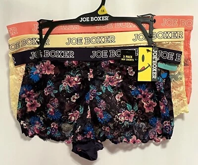 Joe Boxer Lace Hipster Panties 3-Pair Nylon 1XL - Image 1 of 4