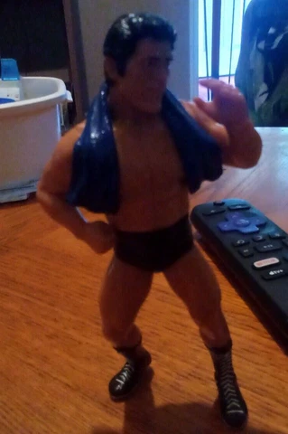 ANTONIO INOKI NJPW FIGURE BLACK TRUNKS BLUE TOWEL Cover