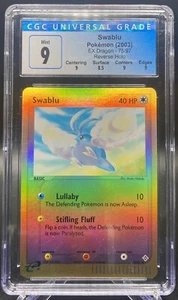 CGC 9 Mint Swablu Reverse Holo EX Dragon SUBGRADES Pokemon 2003 75/97 - Picture 1 of 2