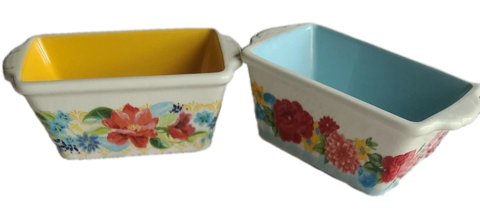 The Pioneer Woman Breezy Blossom Enamel on Steel 1 QT Mini Dutch Ovens Set of 2