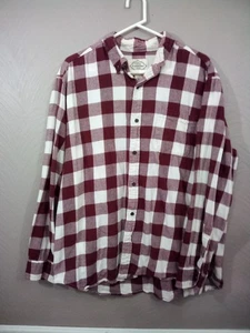 St Johns Bay Hemd Herren XL Flanell kariert langarm 100% Baumwolle super weich - Bild 1 von 7