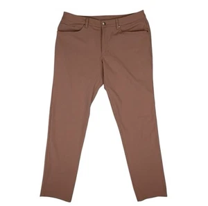Lululemon ABC Classic Fit 5 Pocket Pants Men's 34x31 Brown Travel Golf Casual - Imagen 1 de 12