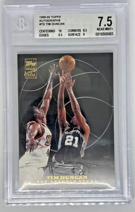 1999-00 Topps TIM DUNCAN #TD Certified On-Card Autograph - BGS 7.5 (RARE!) - Picture 1 of 2