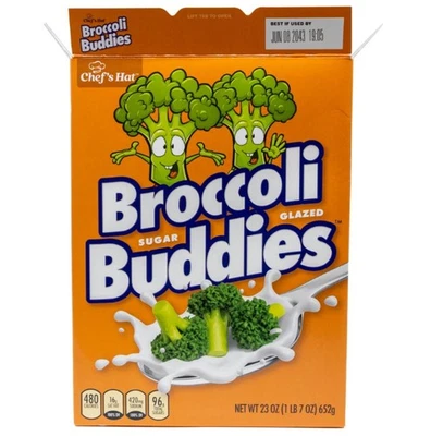 🥦 Prank Cereal Box – Broccoli Buddies Gag Gift Box | Funny Joke Prank Present🎁 - Image 1 of 4