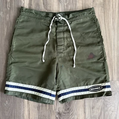 Vintage Abercrombie & Fitch Board Shorts Mens Size M Green Swim Y2K Grunge Surf - Image 1 of 4