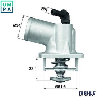 THERMOSTAT COOLANT TI 54 92D FOR VAUXHALL ZAFIRA/Mk CORSA/II VECTRA ASTRAVAN - Image 1 of 4