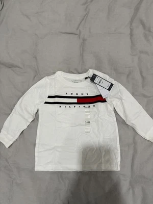 Tommy Hilfiger Niños (24MO) Camiseta Blanca, Totalmente Nueva Foto 1 de 2