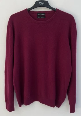 M&S Autograph Pure Cashmere Jumper Cherry Red Size L - Image 1 of 4