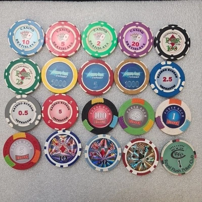 Fichas de poker, 20 piezas diferentes. Para añadir a tu colección.Desde diferentes lugares Foto 1 de 4