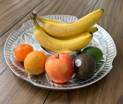 Vintage The Wilton Co. 14" Pewter Metal Round  Fruit Tray Heavy Silver Toned - Image 1 of 4