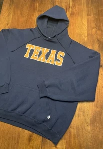Vintage University Texas Longhorns Russell Athletic Hoodie Mens XXL Y2K UT Blue - Picture 1 of 14