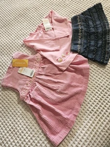 3 Stück Gymboree Baby Mädchen 6-12 Monate Neu mit Etikett 2 Stck. Langarmshirt, Rock & Kleid - Bild 1 von 18