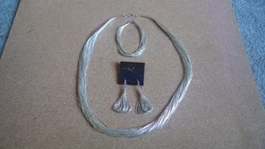 CAROLYN POLLACK STERLINGSILBER 50 STRANG HALSKETTE ARMBAND OHRRINGE SET - Bild 1 von 7