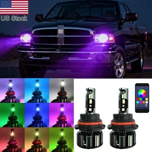 2x 9004 9007 LED Multicolor Hi/Lo Beam Headlight Bulb For Dodge RAM 1500 2500 - Foto 1 di 9