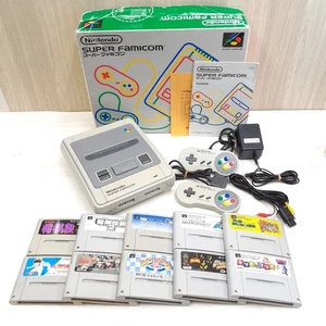 Nintendo Super Famicom console boxed with 10 games Japanese SFC CIB SFB730 - Picture 1 of 13