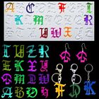 Gothic Letter Mold For Epoxy Resin Fancy Alphabet Keyring Silicone Mold Uniqu