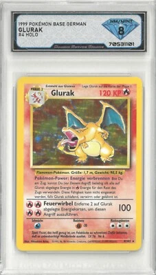 1999 Pokémon Base German GLURAK (CHARIZARD) #4/102 Holo 💎 DSG 8 NM/Mint - Image 1 of 2