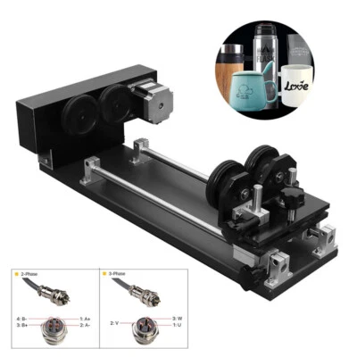 CNC Wheel Rotation Rotary Axis for CO2 Laser Engraver Engraving Machine Cutter - Image 1 of 4