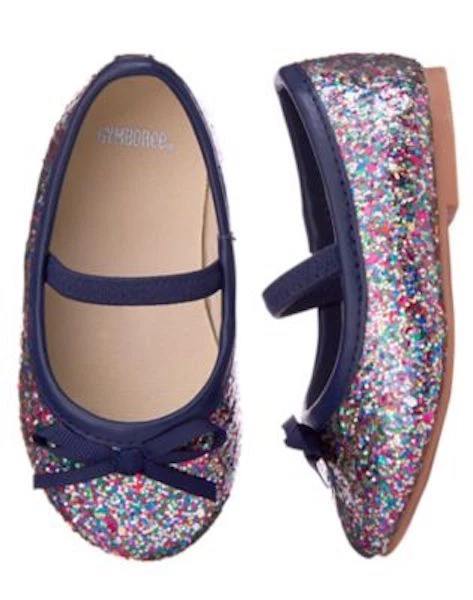 NWT Gymboree Back to Blooms Sparkle Dress Shoes Flats Toddler 4 6 7  - Image 1 of 1