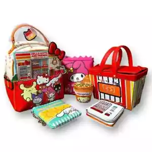 Hello Kitty & Friends Kawaii Mart Mini Backpack, Bags, Wallet, & Coin Purses SET - Picture 1 of 24