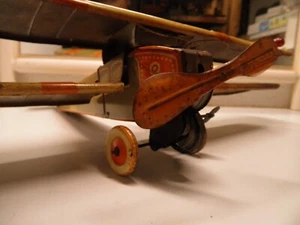 TippCo Doppeldecker FlugzeugImportmodel TCO Vorkrieg Blechspielzeug Licht TinToy - Bild 1 von 10