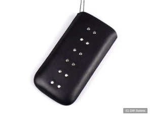 Funda Galeli G-IP5SLCNS-01 Cuero Auténtico Remaches Negro para iPhone 5 5s 5c NUEVO - Imagen 1 de 1