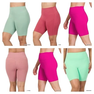 Plus size Bike shorts active casual stretch high waist amazing fabric - Picture 1 of 6