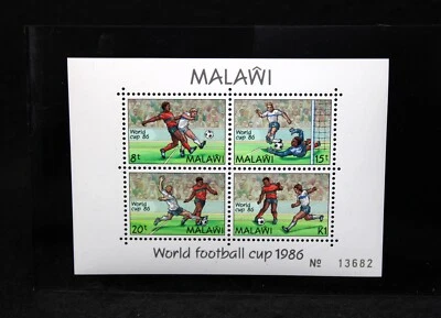 Vintage Malawi FIFA World Cup Mexico 1986 Collectors Mini Stamp Sheet No:13682 - Image 1 of 4