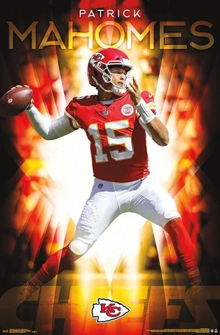 PATRICK MAHOMES Kansas City Chiefs QB Superstar NFL Official 22x34 Wall POSTER Cover