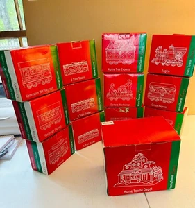 Christmas Train JC Penney Home Towne Express 1998 13 Boxes - Picture 1 of 14