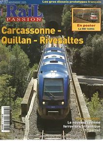 RAIL PASSION N°97 CARCASSONNE-QUILLAN-RIVESALTES / GROS DIESELS PROTOTYPES FRAN. - Picture 1 of 2