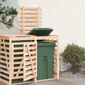 Wheelie Bin Storage Extension Shed Garden Waste Rubbish Bins Shed Cover Pine - Picture 1 of 11