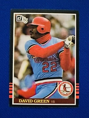 1985 DONRUSS #303 DAVID GREEN St. Louis CARDINALS NM-MT or BETTER 1982 WS CHAMP - Image 1 of 2