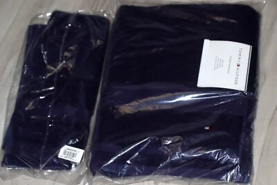 Nuevo en Paquete Tommy Hilfiger Chaquetón Azul Moderno Americano Algodón Sólido Toalla de Baño y Mano Foto 1 de 4