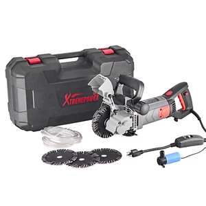 Wall Chaser Cutting Machine Wall Concrete w/Water Line Dust Port Infrared Sight - Picture 1 of 6