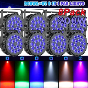 18x12W RGBWA UV PAR Light LED Wash Lighting Stage DMX Beam Party DJ Disco Light - Picture 1 of 19