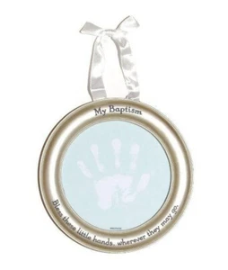 Hallmark Handprint Frame My Baptism "Bless These Little Hands" Baby Print Gift - Picture 1 of 3