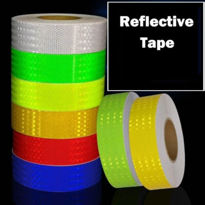 1-50m Car Night Reflective Traffic Safety Warning Reflector Roll Tape Film Stick - Image 1 of 4