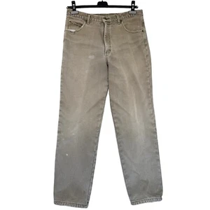 Vintage LL Bean Flannel Lined Double L Natural Fit Khaki Jeans Grunge - Picture 1 of 15