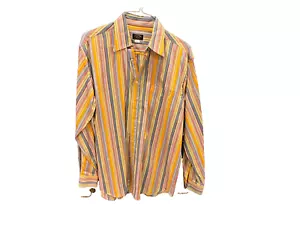 NWT - PAUL & SHARK Blue Striped 100% Cotton Mens Casual Dress Shirt - LARGE - Picture 1 of 5