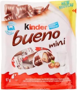 KINDER BUENO Mini Milchschokolade und Haselnusscreme Schokoriegel, 18 Stück, - Bild 1 von 6