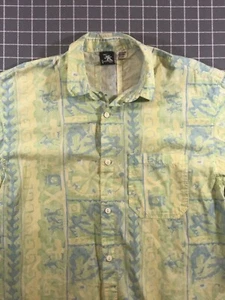 Gotcha Hawaiian Shirt Men's Button Up Large L Faded Surfer Skater VTG 90s - Picture 1 of 14